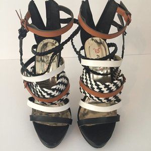 Just Fab Multi - Colored Heels Size 6